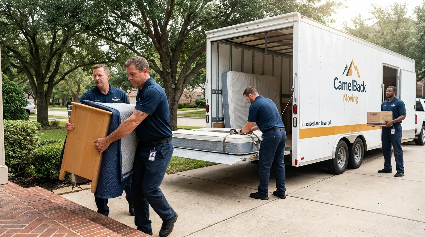 Crew loading residential truck for cross-state move from Ashland, MA